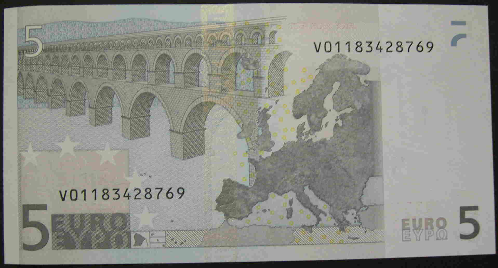 cote billet 5 euros 2002